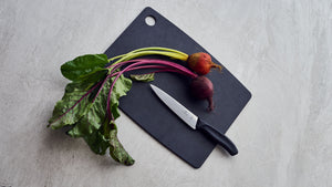 Epicurean Kitchen Series in Slate featured with a Victorinox Swiss Classic Carving Knife and colorful beets