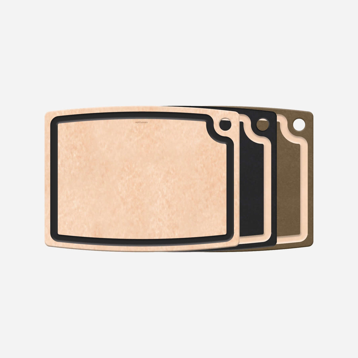 Epicurean Cutting Board in White with Black Trim